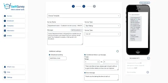 Tailor your survey and logic screenshot