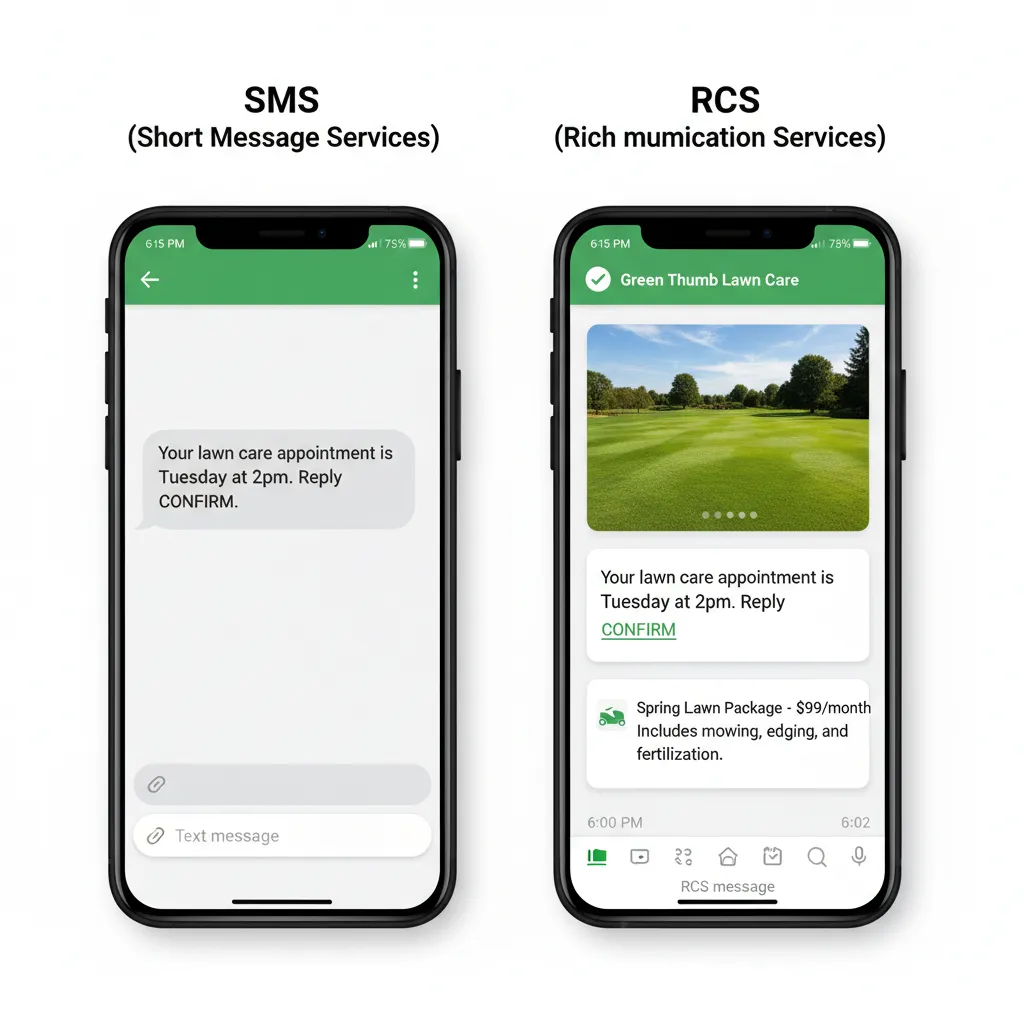 Comparison of SMS and RCS messaging for business